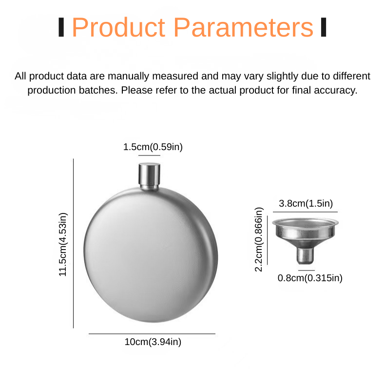 ขวดน้ำพกพาทรงกลมทำจากไทเทเนียม ขนาด 180 มล.