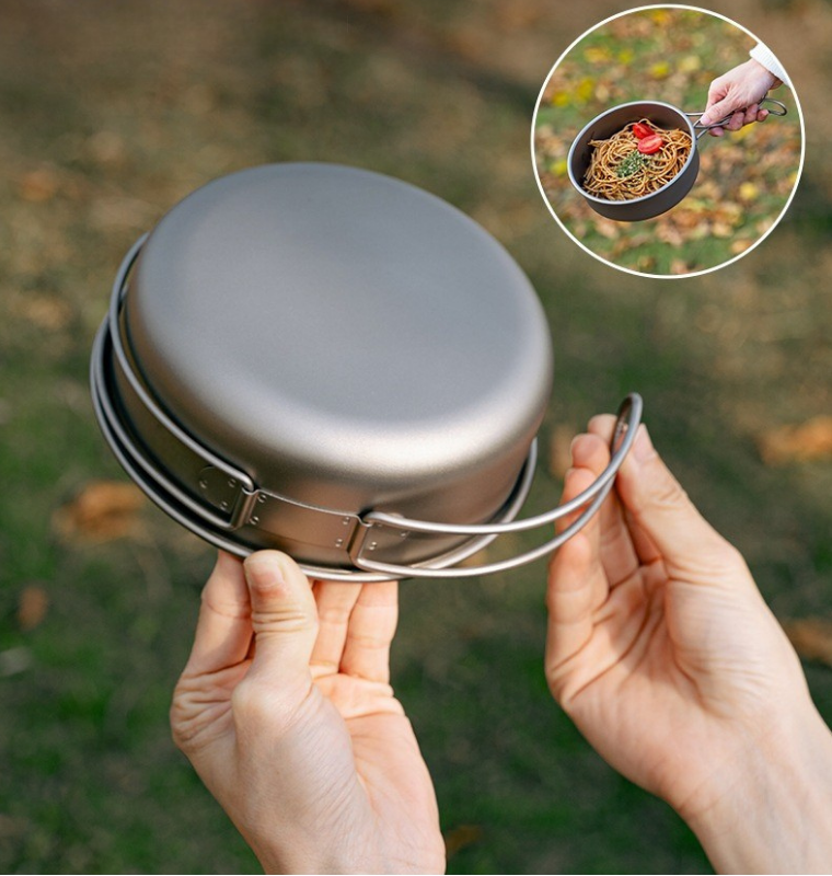 ชุดเครื่องครัวไทเทเนียมแบบซ้อนกัน 5 ชิ้น