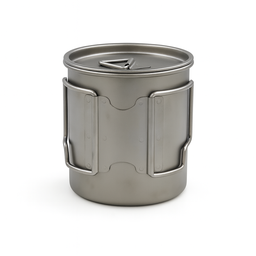 Raw Titanium Camp 300 Mug with Lid