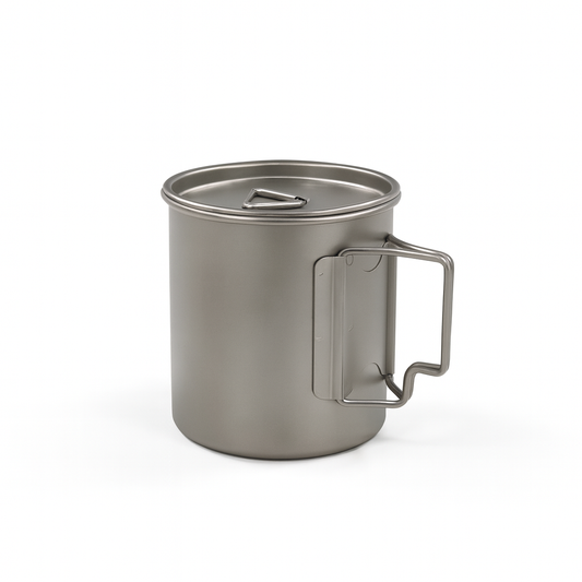 Raw Titanium Camp 300 Mug with Lid