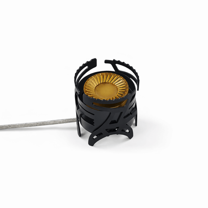 เตาแก๊สพกพา Trailtride กำลังไฟสูง 24,000 BTU - หัวเตาแบบวงแหวนคู่ทำจากทองเหลือง และดีไซน์กันลม - มาพร้อมอะแดปเตอร์แก๊สสำหรับใช้งานทั่วไป เหมาะสำหรับการตั้งแคมป์ในรถยนต์ การแบกเป้ และการเตรียมพร้อมสำหรับสถานการณ์ฉุกเฉิน