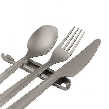 Titanium Camping Utensil Spoon & Fork & Knife Set