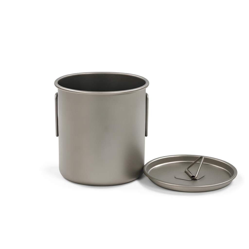Raw Titanium Camp 300 Mug with Lid